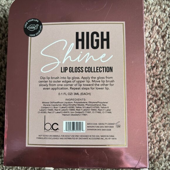 Cruelty Free Vegan HIGH SHINE Long Lasting Formula 3 Shade Lip Gloss Collection - Picture 2 of 2